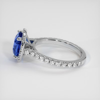 2.05 Ct. Blue Sapphire Ring, 14K White Gold 4