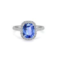 2.51 Ct. Sapphire Ring, 14K White Gold 1