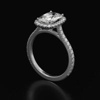 3.29 Ct. Sapphire Ring, 14K White Gold 2
