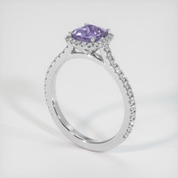 1.34 Ct. Purple Sapphire Ring, 14K White Gold 2