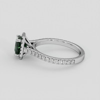 1.40 Ct. Bluish Green Sapphire Ring, 14K White Gold 4