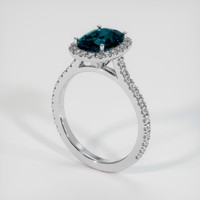 2.61 Ct. Sapphire Ring, 14K White Gold 2