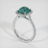 4.60 Ct. Bluish Green Sapphire Ring, 14K White Gold 2