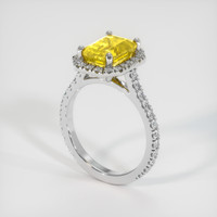 3.77 Ct. Yellow Sapphire Ring, 14K White Gold 2