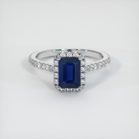 1.24 Ct. Sapphire Ring, 18K White Gold 1