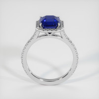 3.22 Ct. Blue Sapphire Ring, 18K White Gold 3