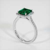1.90 Ct. Emerald Ring, 18K White Gold 2