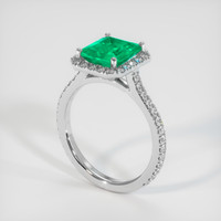 1.67 Ct. Emerald Ring, 18K White Gold 2