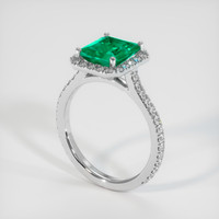 1.47 Ct. Emerald Ring, 18K White Gold 2