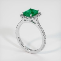 1.82 Ct. Emerald Ring, 18K White Gold 2