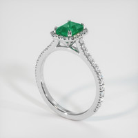 1.24 Ct. Emerald Ring, 18K White Gold 2