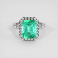 4.55 Ct. Emerald Ring, 18K White Gold 1