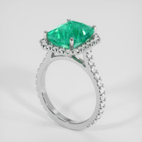 4.55 Ct. Emerald Ring, 18K White Gold 2