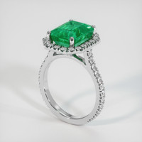 4.29 Ct. Emerald Ring, 18K White Gold 2