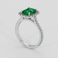 1.74 Ct. Emerald Ring, 18K White Gold 2