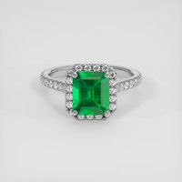 1.79 Ct. Emerald Ring, 18K White Gold 1
