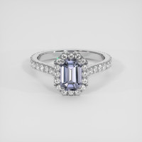 1.06 Ct. Purple Spinel Ring, 18K White Gold 1