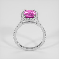 3.05 Ct. Pink Sapphire Ring, 18K White Gold 3