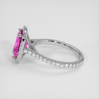 3.05 Ct. Pink Sapphire Ring, 18K White Gold 4