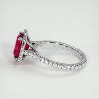 2.77 Ct. Ruby Ring, 18K White Gold 4