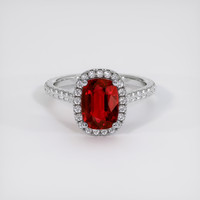 2.24 Ct. Ruby Ring, 18K White Gold 1