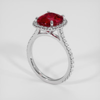 5.12 Ct. Ruby Ring, 18K White Gold 2