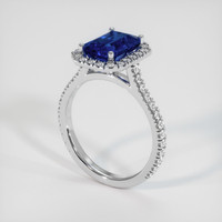 3.10 Ct. Sapphire Ring, 18K White Gold 2