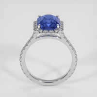3.52 Ct. Blue Sapphire Ring, 18K White Gold 3