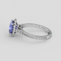 2.07 Ct. Violet Sapphire Ring, 18K White Gold 4