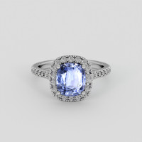 2.09 Ct. Violet Sapphire Ring, 18K White Gold 1