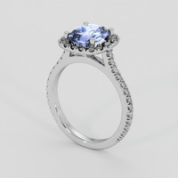 2.09 Ct. Violet Sapphire Ring, 18K White Gold 2