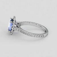 2.09 Ct. Violet Sapphire Ring, 18K White Gold 4