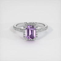 1.66 Ct. Purple Sapphire Ring, 18K White Gold 1