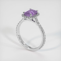 1.66 Ct. Purple Sapphire Ring, 18K White Gold 2