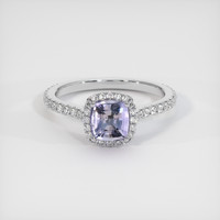 1.34 Ct. Purple Sapphire Ring, 18K White Gold 1