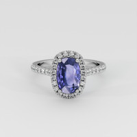 2.41 Ct. Violet Sapphire Ring, 18K White Gold 1