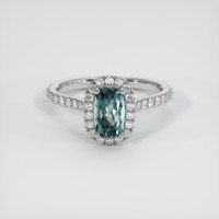 1.26 Ct. Sapphire Ring, 18K White Gold 1