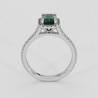 1.40 Ct. Bluish Green Sapphire Ring, 18K White Gold 3