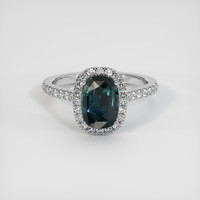 2.61 Ct. Sapphire Ring, 18K White Gold 1