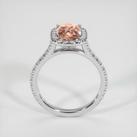 2.17 Ct. Peach Sapphire Ring, 18K White Gold 3