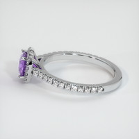 1.06 Ct. Purple Sapphire Ring, 18K White Gold 4
