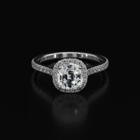 1.79 Ct. Sapphire Ring, 18K White Gold 1