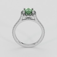 1.40 Ct. Green Sapphire Ring, 18K White Gold 3