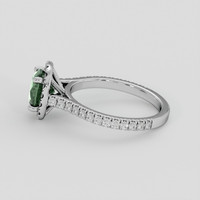1.40 Ct. Green Sapphire Ring, 18K White Gold 4