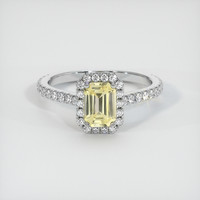 1.02 Ct. Sapphire Ring, 18K White Gold 1
