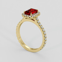 1.16 Ct. Ruby Ring, 10K Yellow Gold 2