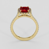 2.01 Ct. Ruby Ring, 10K Yellow Gold 3