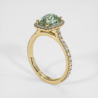 3.20 Ct. Green Sapphire Ring, 10K Yellow Gold 2