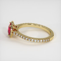 0.89 Ct. Ruby Ring, 14K Yellow Gold 4