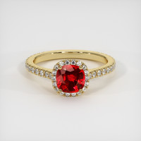 1.20 Ct. Ruby Ring, 14K Yellow Gold 1